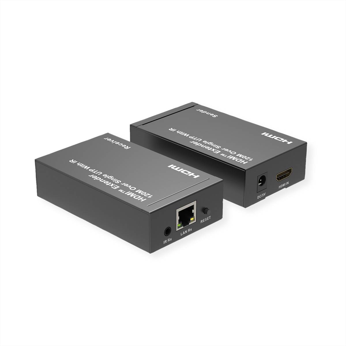 ROLINE HDMI Verlängerung, über IP, 1080P, 120m, mit IR