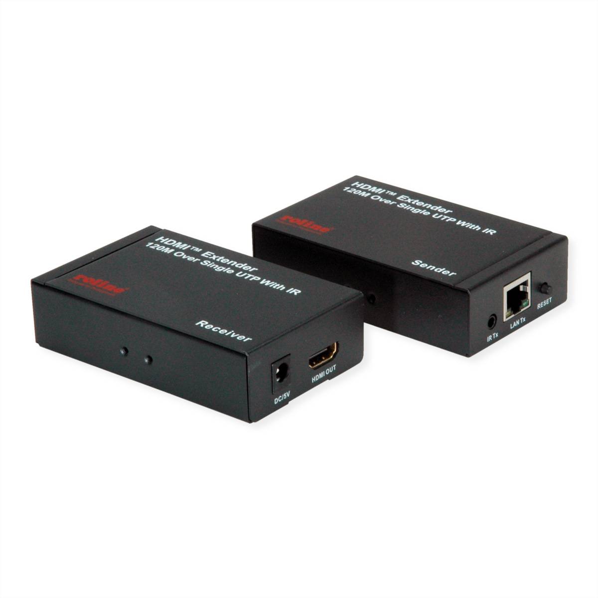 ROLINE HDMI Verlängerung, über IP, 1080P, 120m, mit IR