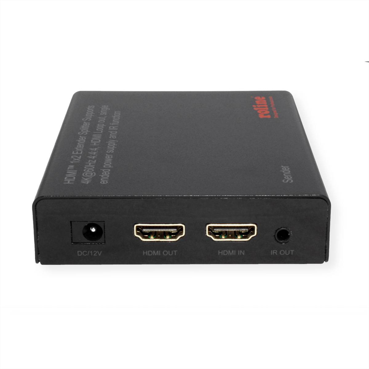 ROLINE HDMI Extender und Splitter, 1x2, über Cat.6A, 70m, 4K60Hz