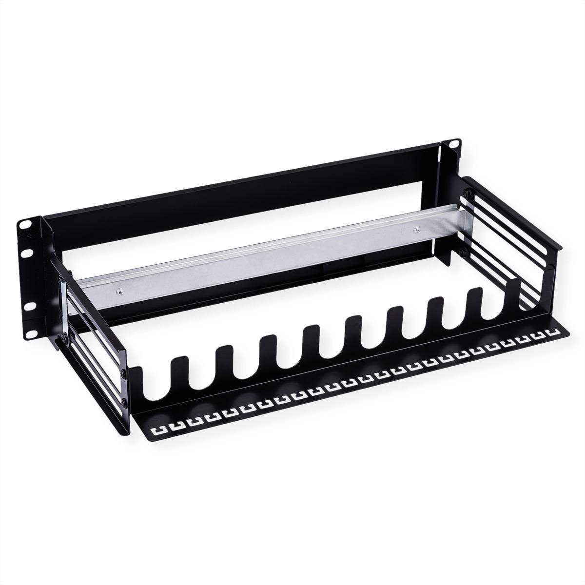 VALUE 19-Zoll-Tragrahmen für Hutschienengeräte, 3HE, schwarz