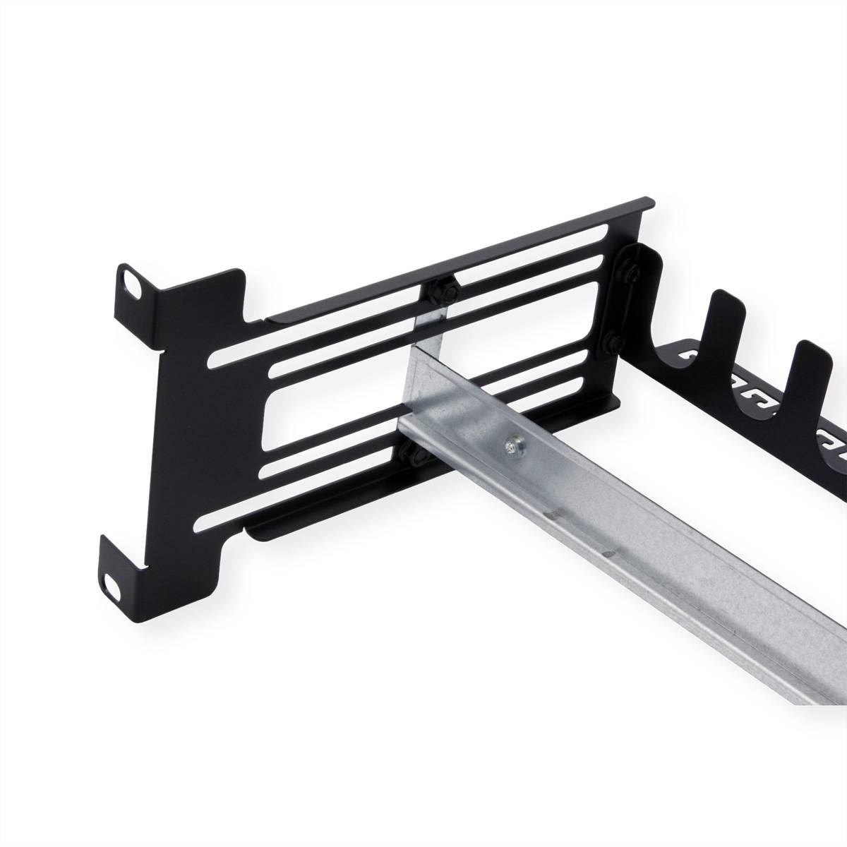 VALUE 19-Zoll-Tragrahmen für Hutschienengeräte, 3HE, schwarz