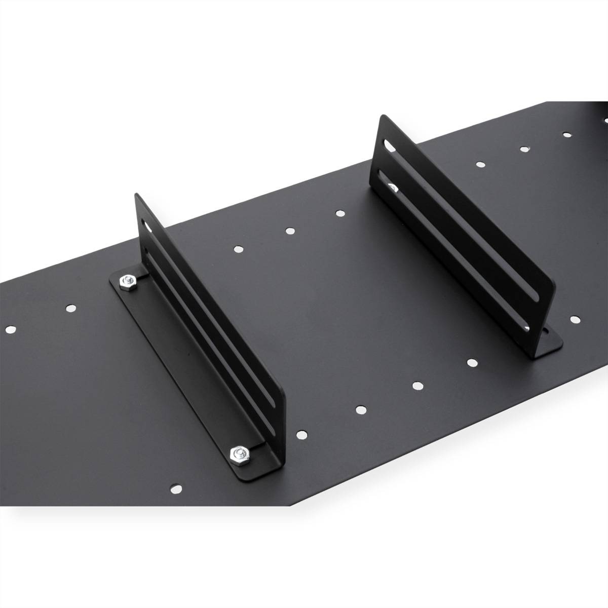 VALUE 19-Zoll-Fachboden mit 2 verstellbaren Teilern, 1 HE, schwarz