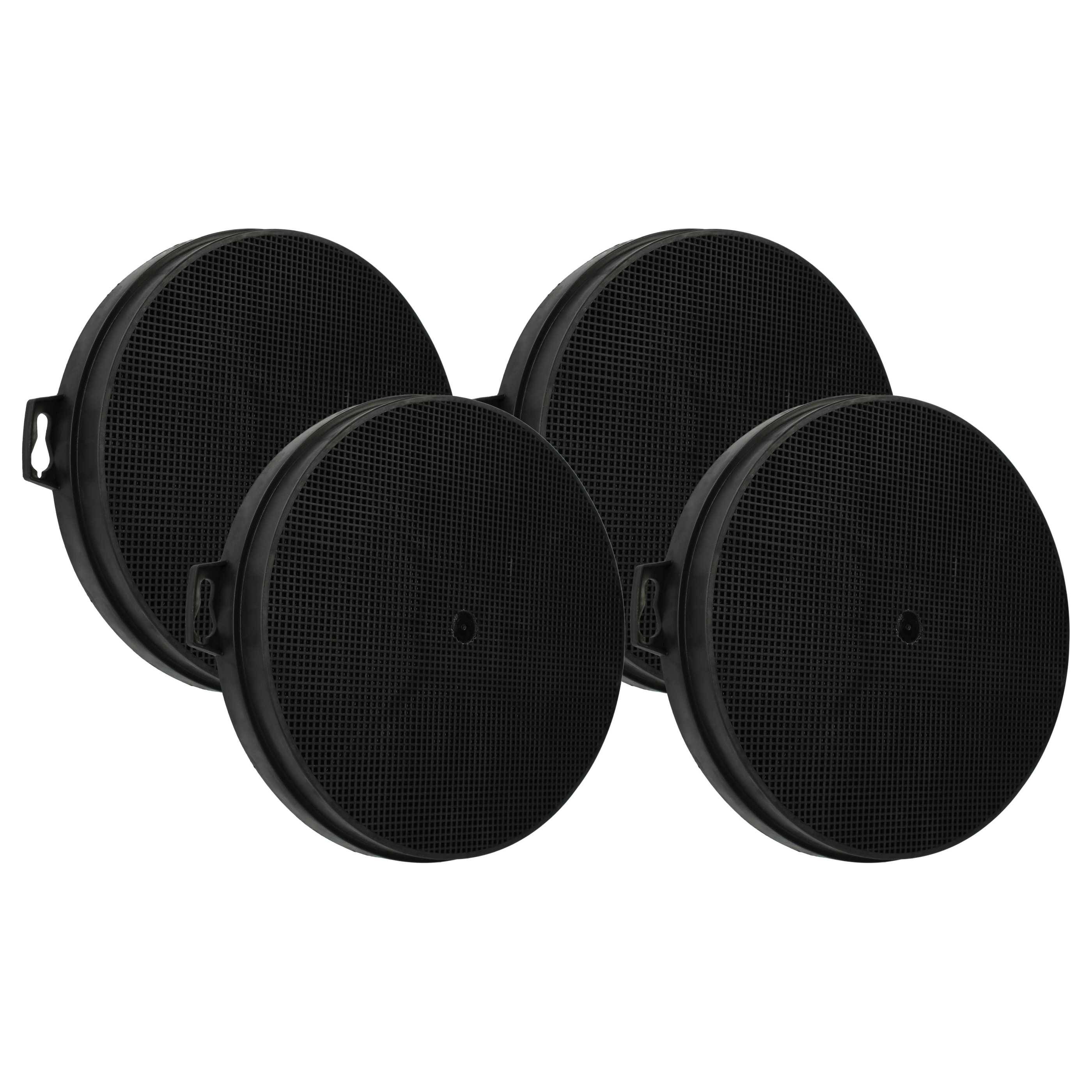 vhbw 4x Aktivkohlefilter kompatibel mit Hotpoint HX901X Dunstabzugshaube - 21 cm