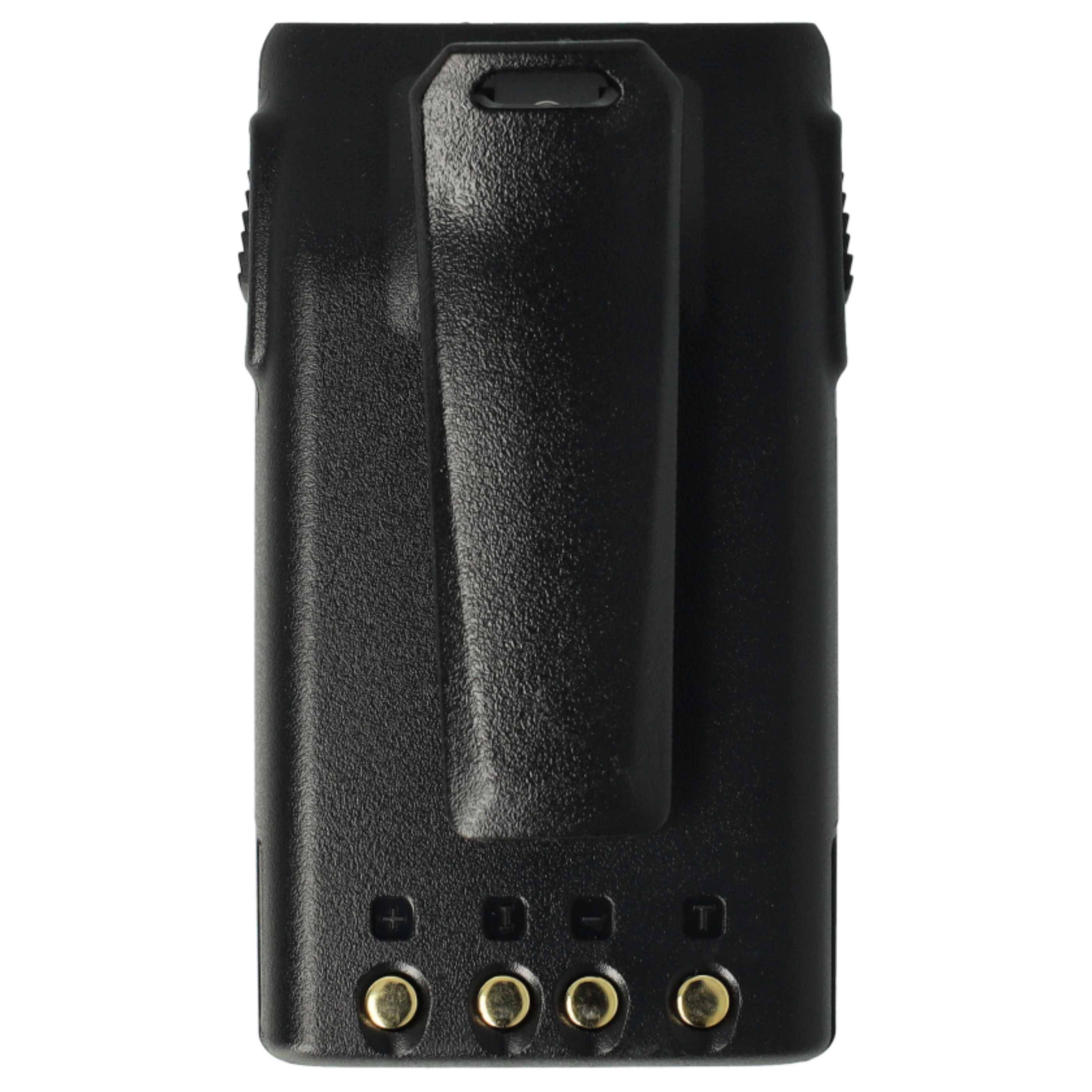 vhbw 2x Akku kompatibel mit Wouxun KG-699, KG-699E, KG-801, KG-703, KG-703E Funkgerät, Walkie Talkie (1700 mAh, 7,4 V, Li-Ion) + Gürtelclip
