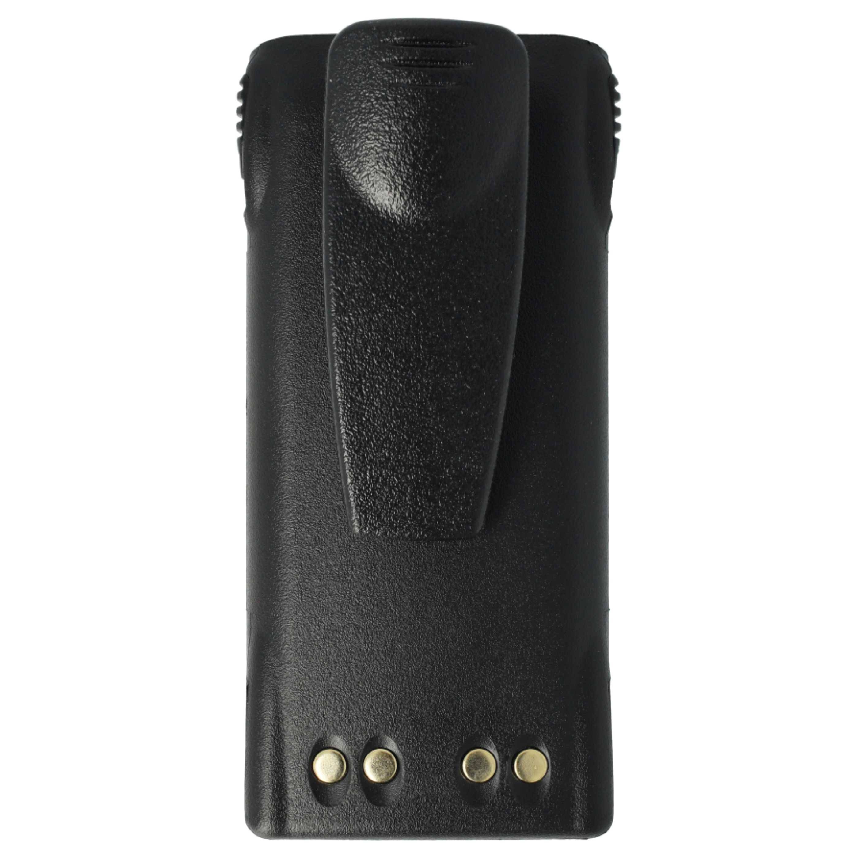 vhbw 5x Akku Ersatz für Motorola HMNN4151, HMNN4154, HMNN4158 für Funkgerät, Walkie Talkie (1800 mAh, 7,2 V, Li-Ion) + Gürtelclip