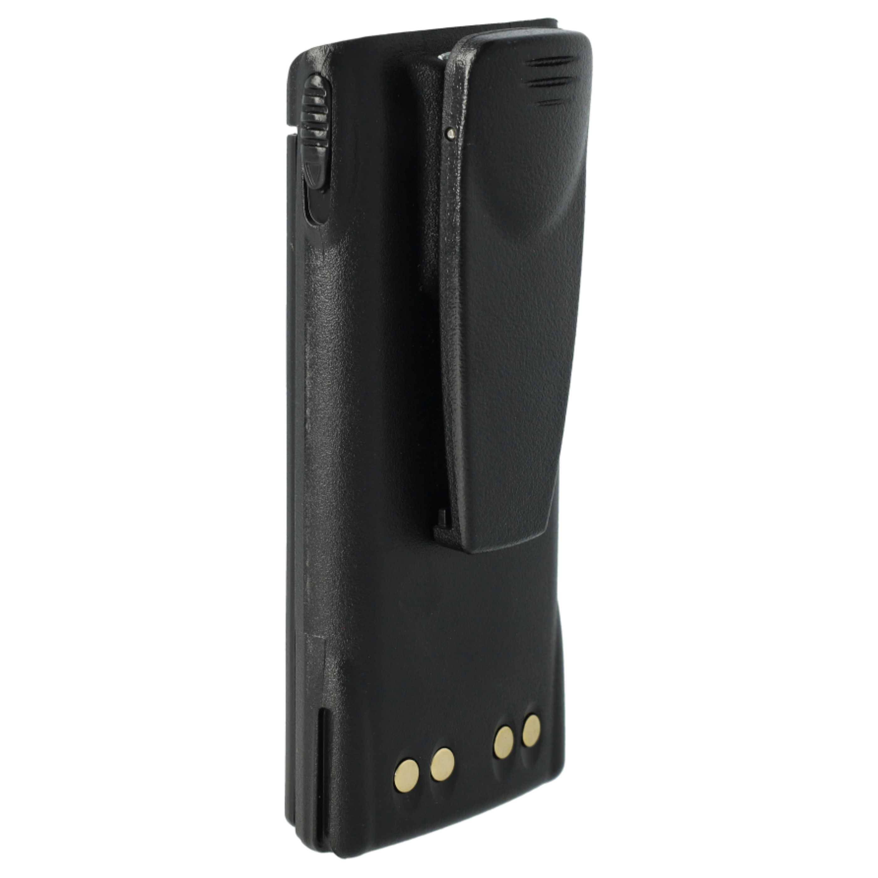 vhbw 5x Akku kompatibel mit Motorola PRO5450, PRO5550, PRO5350, PRO5750 Funkgerät, Walkie Talkie (1800 mAh, 7,2 V, Li-Ion) + Gürtelclip