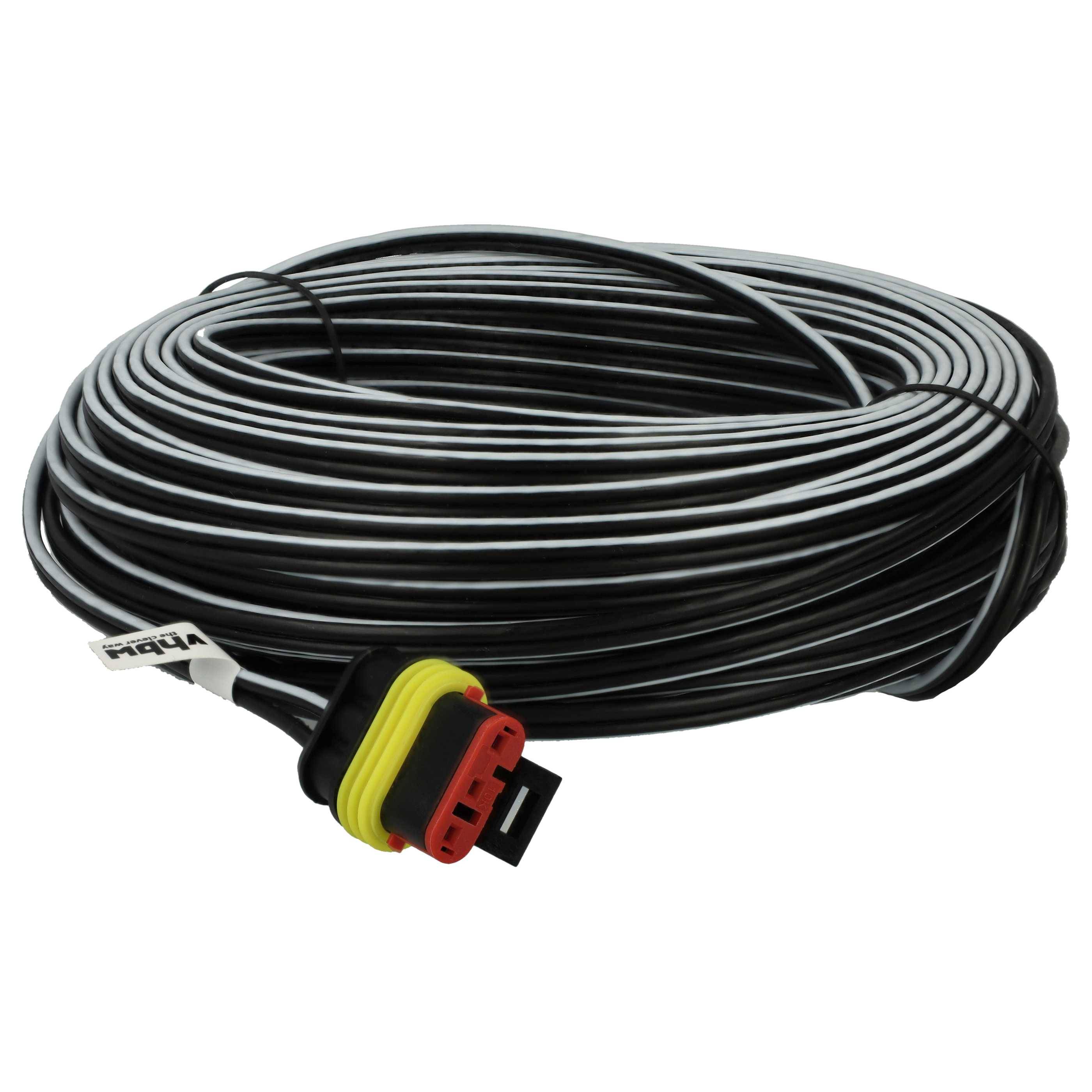 vhbw Niederspannungs-Kabel kompatibel mit Gardena SILENO R100Li (2016), City, Minimo, Life, Plus Mähroboter - Transformator Kabel, 30 m