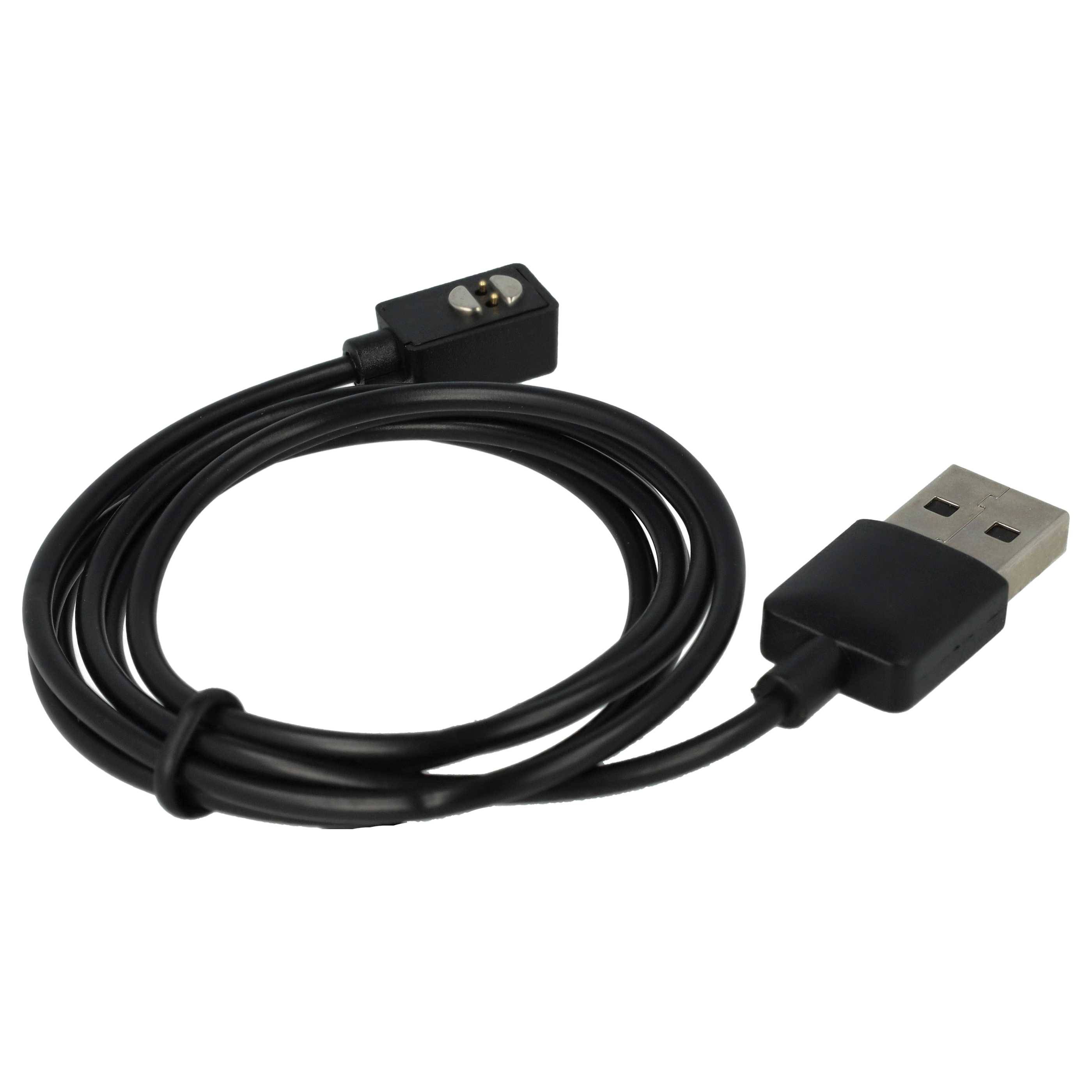 vhbw USB-Ladekabel kompatibel mit Suunto Wing HS231 Kopfhörer - Kabel, 100 cm Schwarz