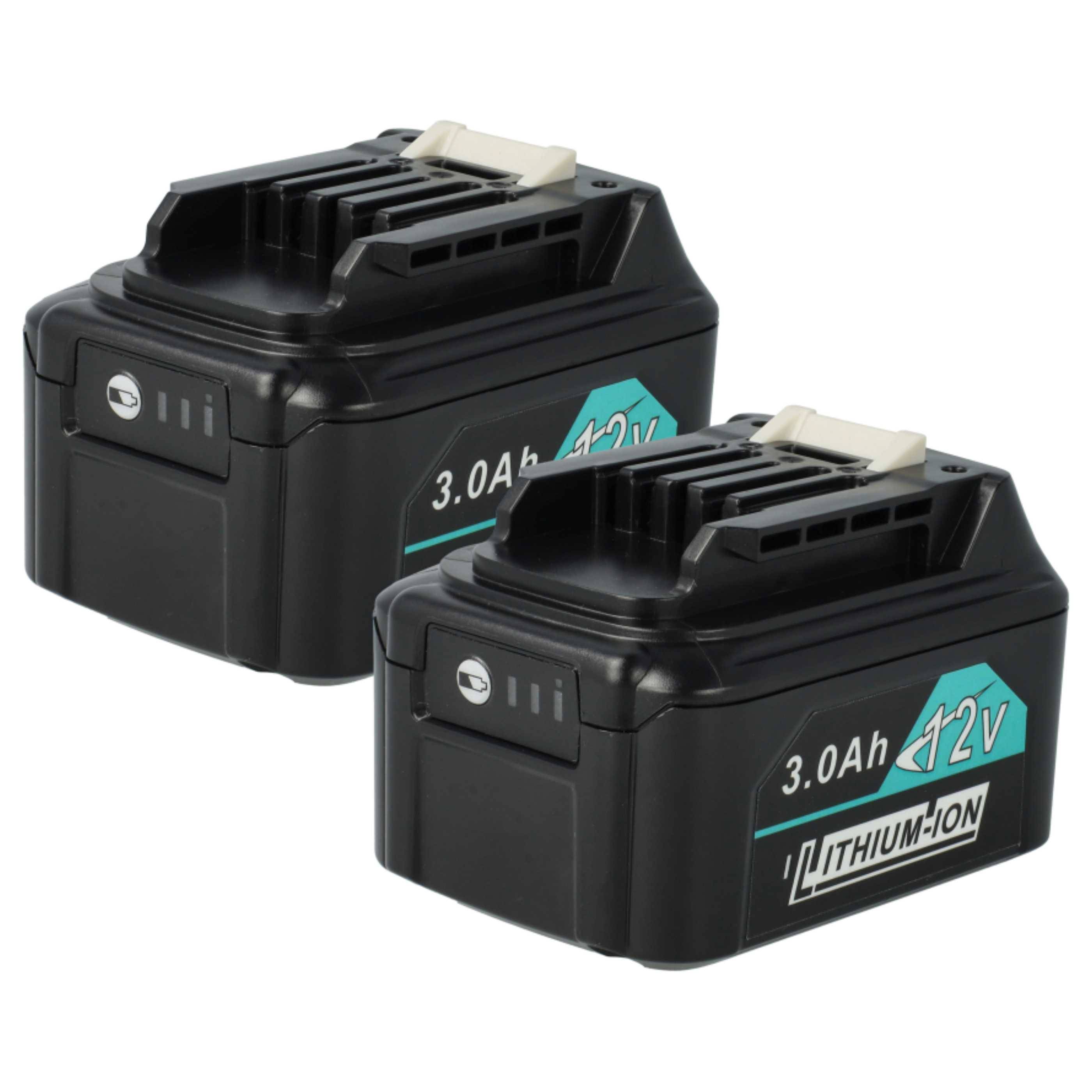 vhbw 2x Akku kompatibel mit Makita DF331DSMJ, DF331DSME, DF331DWAX2, DF331DSAE, DF331DS, DF331DWAE Werkzeug (3000 mAh, Li-Ion, 12 V)