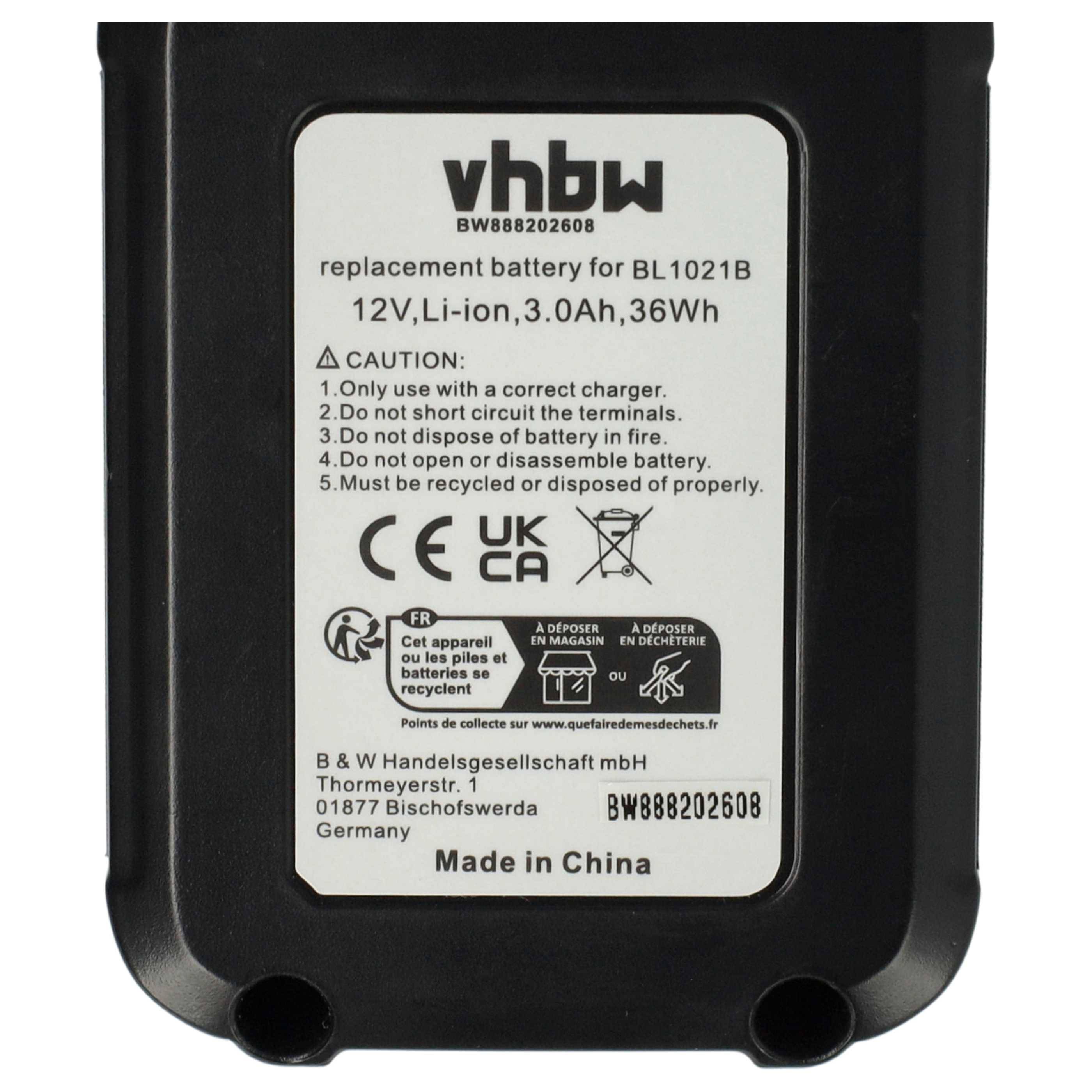 vhbw 3x Akku kompatibel mit Makita DF332DSME/Z, DF332DSAJ, DF332DSME, DF332DSAE, DF332DS, DF332D Werkzeug (3000 mAh, Li-Ion, 12 V)
