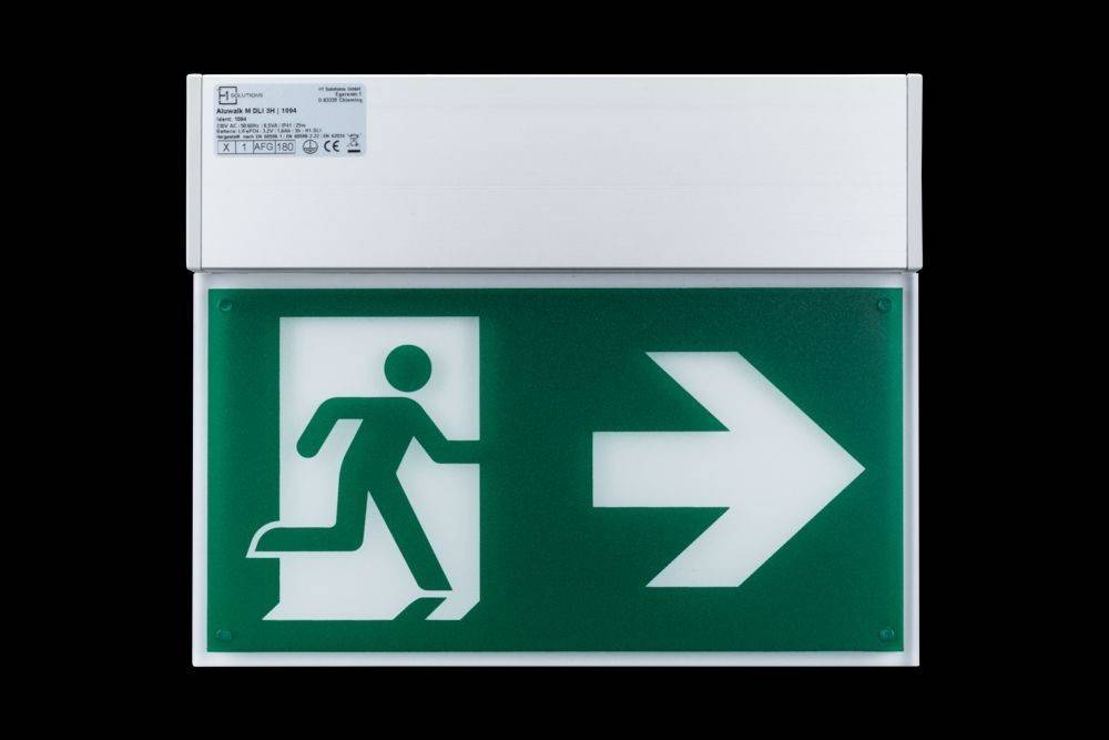 H1 Solutions Rettungszeichenleuchte Aluwalk L CBS