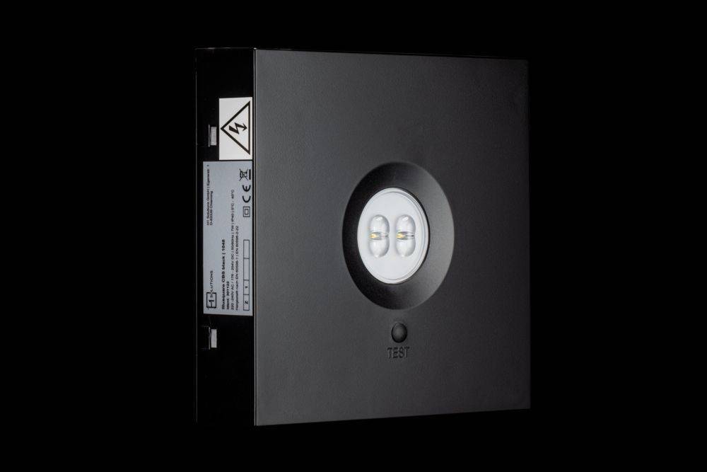 H1 Solutions Sicherheitsleuchte Illusquare CBS black