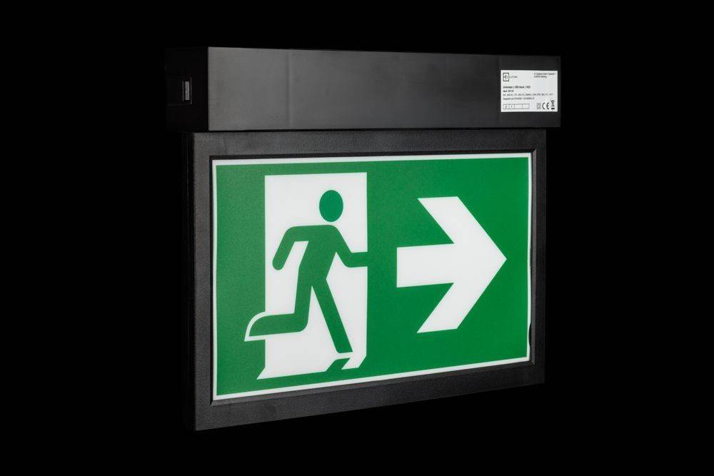 H1 Solutions Rettungszeichenleuchte UnlimitedLCBS-Tblack
