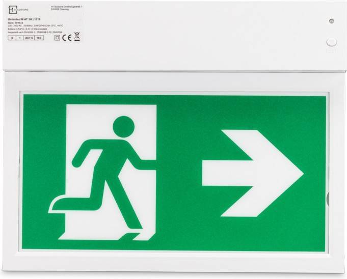 H1 Solutions Rettungszeichenleuchte Unlimited M AT 3H