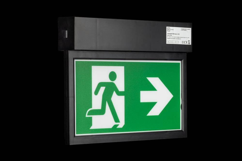 H1 Solutions Rettungszeichenleuchte UnlimitedMCBS-Tblack