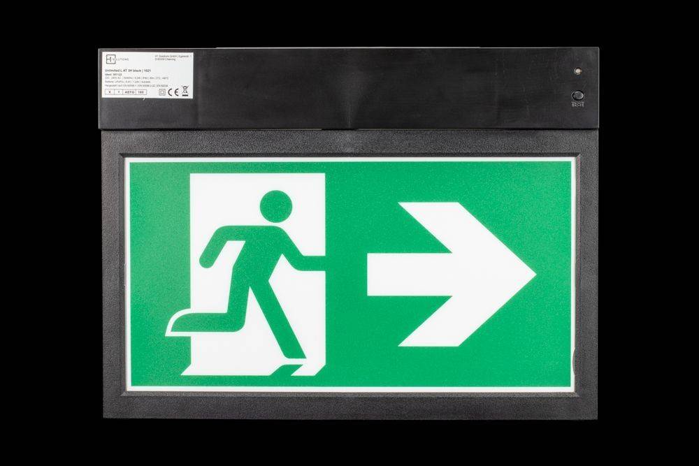 H1 Solutions Rettungszeichenleuchte UnlimitedLAT3Hblack