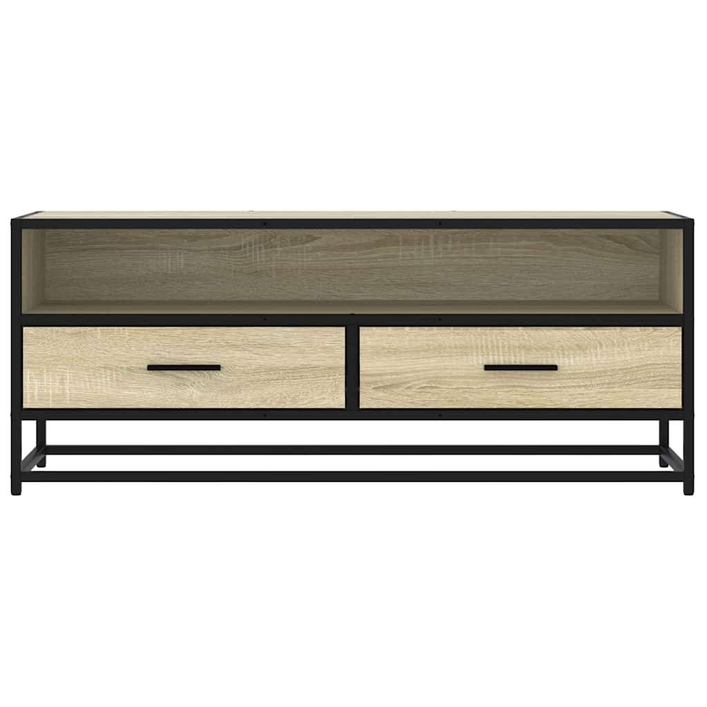 vidaXL TV-Schrank Sonoma-Eiche 100x34,5x40 cm Holzwerkstoff und Metall