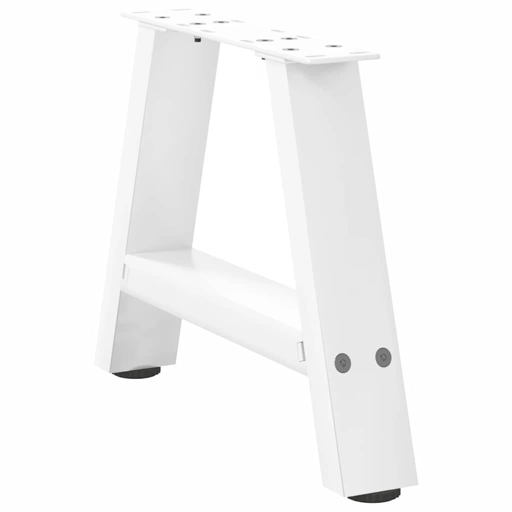 vidaXL Couchtischbeine A-Form 2 Stk. Weiß 50x(30-31) cm Stahl