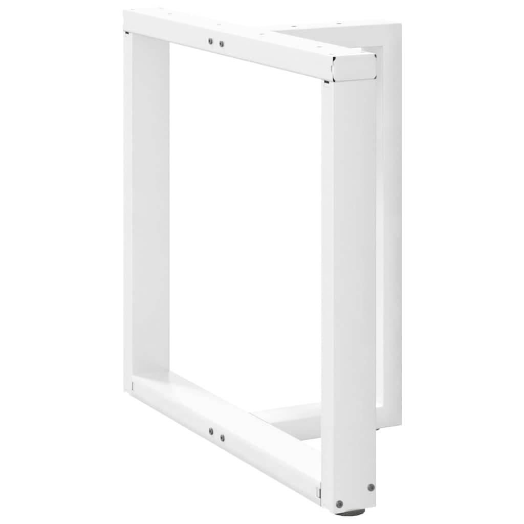 vidaXL Esstischbeine T-Form 2 Stk. Weiß 80x35x(72-73) cm Stahl