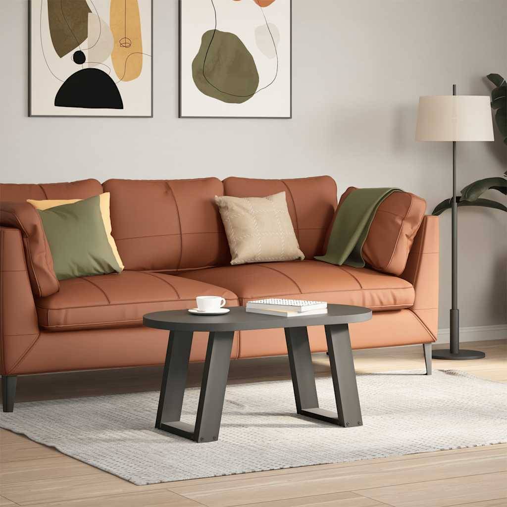 vidaXL Couchtischbeine U-Form 2 Stk. Anthrazit 38x(42-43) cm Stahl
