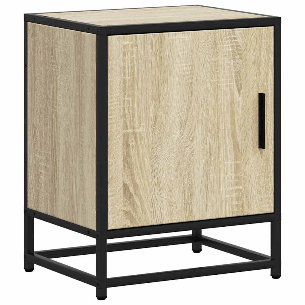 vidaXL Nachttisch Sonoma-Eiche 40x31x50 cm Holzwerkstoff und Metall