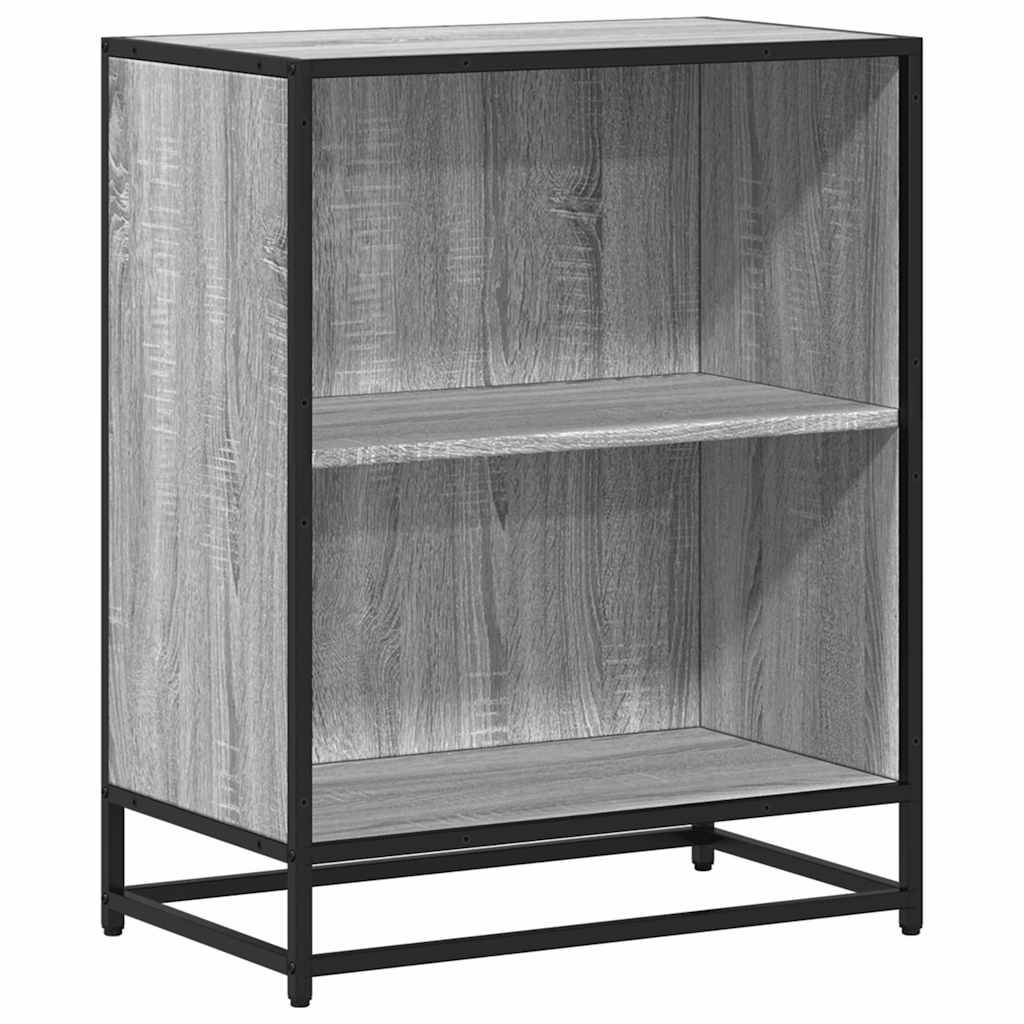 vidaXL Bücherregal Grau Sonoma 60x35x76 cm Holzwerkstoff