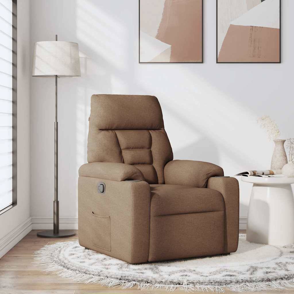 vidaXL Relaxsessel Braun Stoff