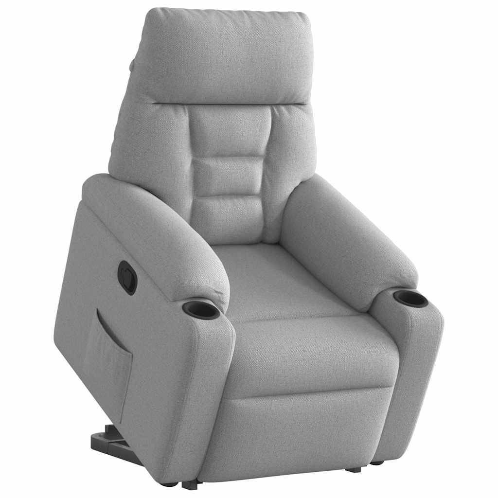 vidaXL Relaxsessel mit Aufstehhilfe Wolkengrau Stoff