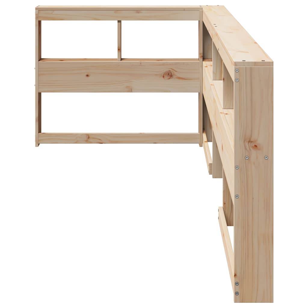 vidaXL Kopfteil mit Bücherregal L-Form 80 cm Massivholz Kiefer