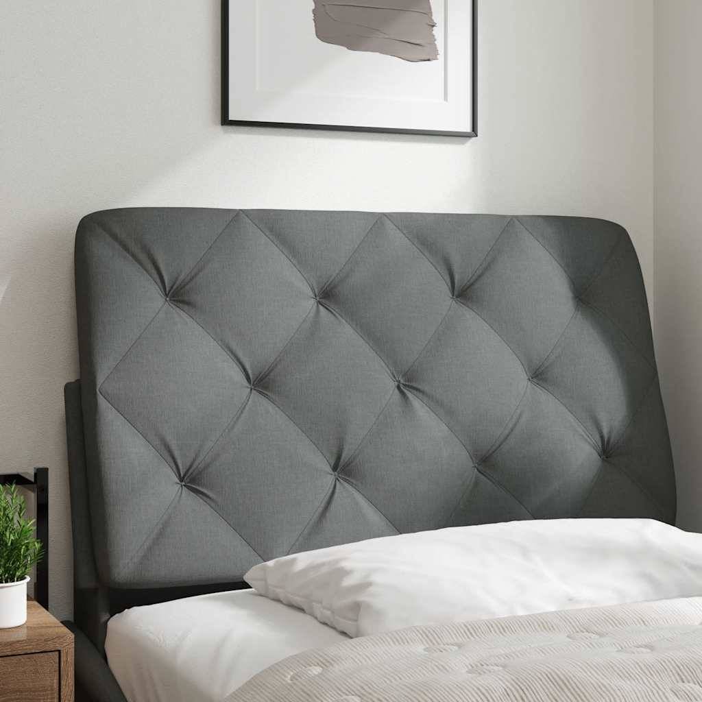 vidaXL Kopfteil-Kissen Dunkelgrau 90 cm Stoff