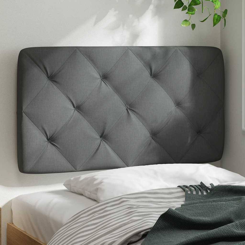 vidaXL Kopfteil-Kissen Dunkelgrau 90 cm Stoff
