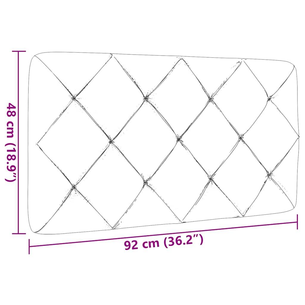 vidaXL Kopfteil-Kissen Dunkelgrau 90 cm Stoff