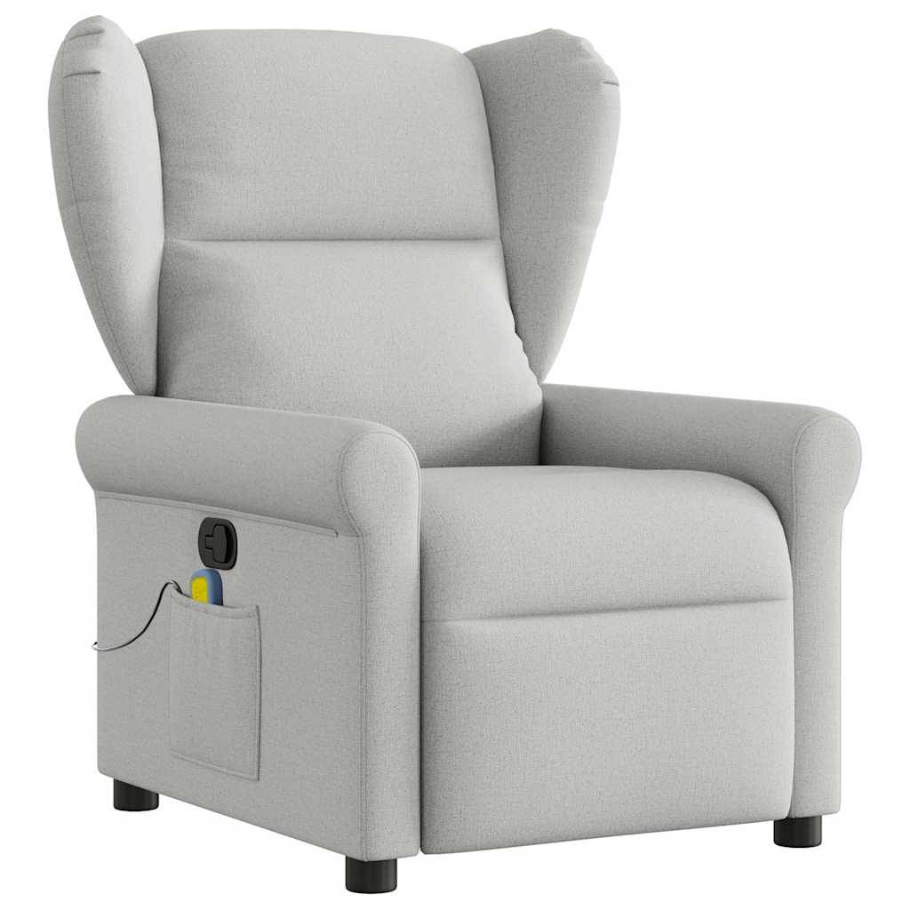 vidaXL Massagesessel Wolkengrau Stoff