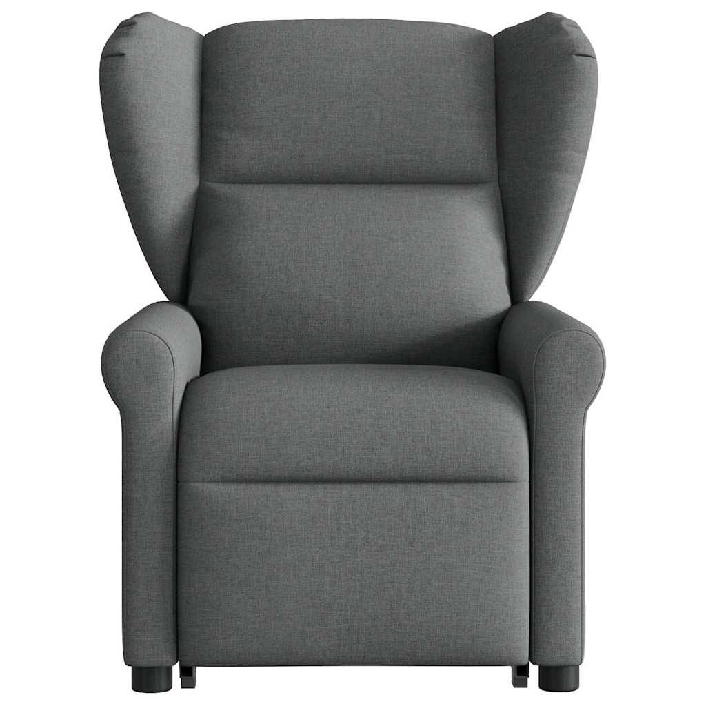 vidaXL Massagesessel mit Aufstehhilfe Dunkelgrau Stoff