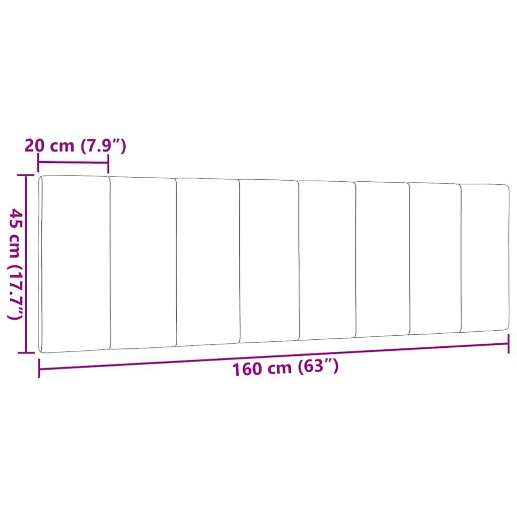 vidaXL Kopfteil-Kissen Creme 160 cm Stoff