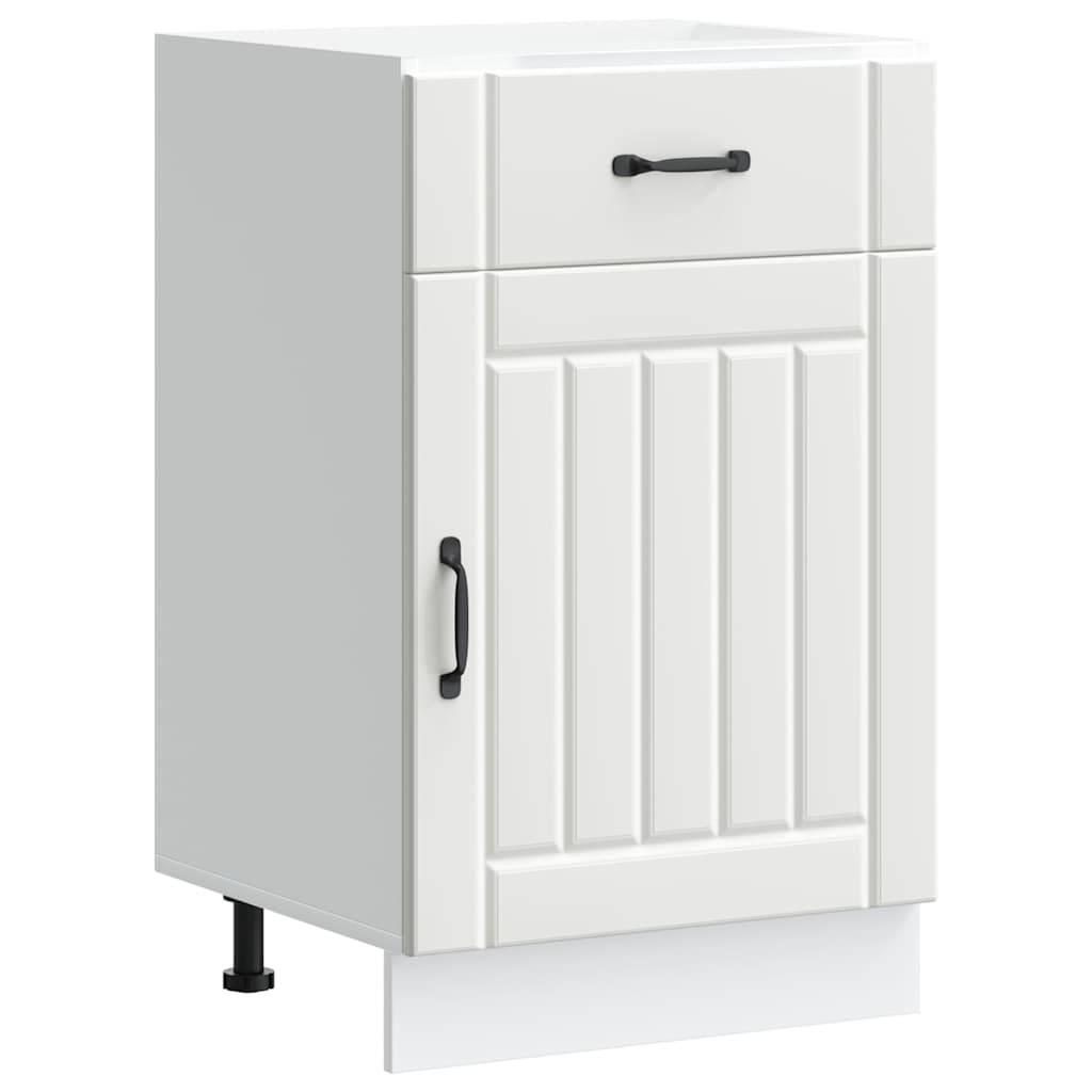 vidaXL Küchen-Unterschrank Lucca Weiß Holzwerkstoff