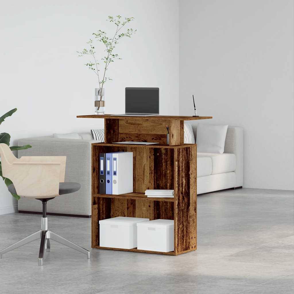 vidaXL Empfangstheke Altholz-Optik 100x40x104 cm Holzwerkstoff