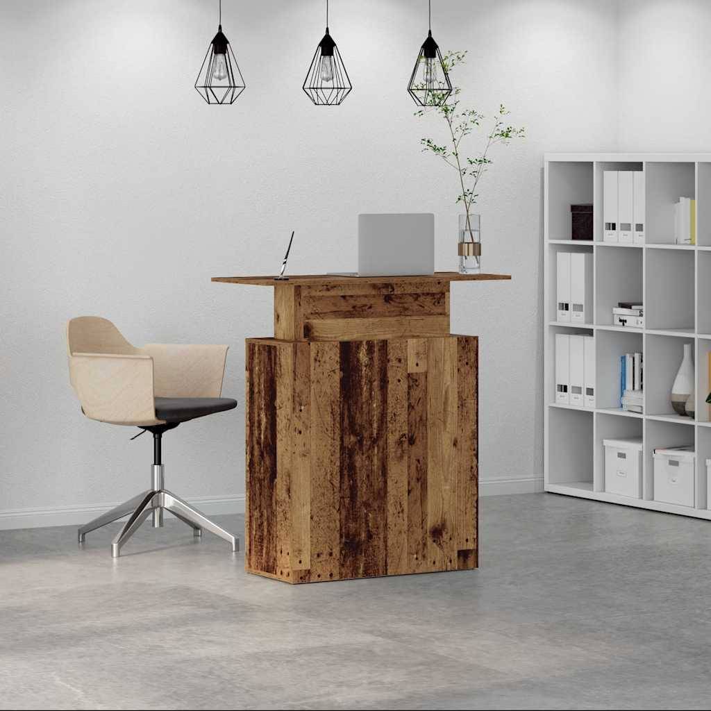 vidaXL Empfangstheke Altholz-Optik 100x40x104 cm Holzwerkstoff
