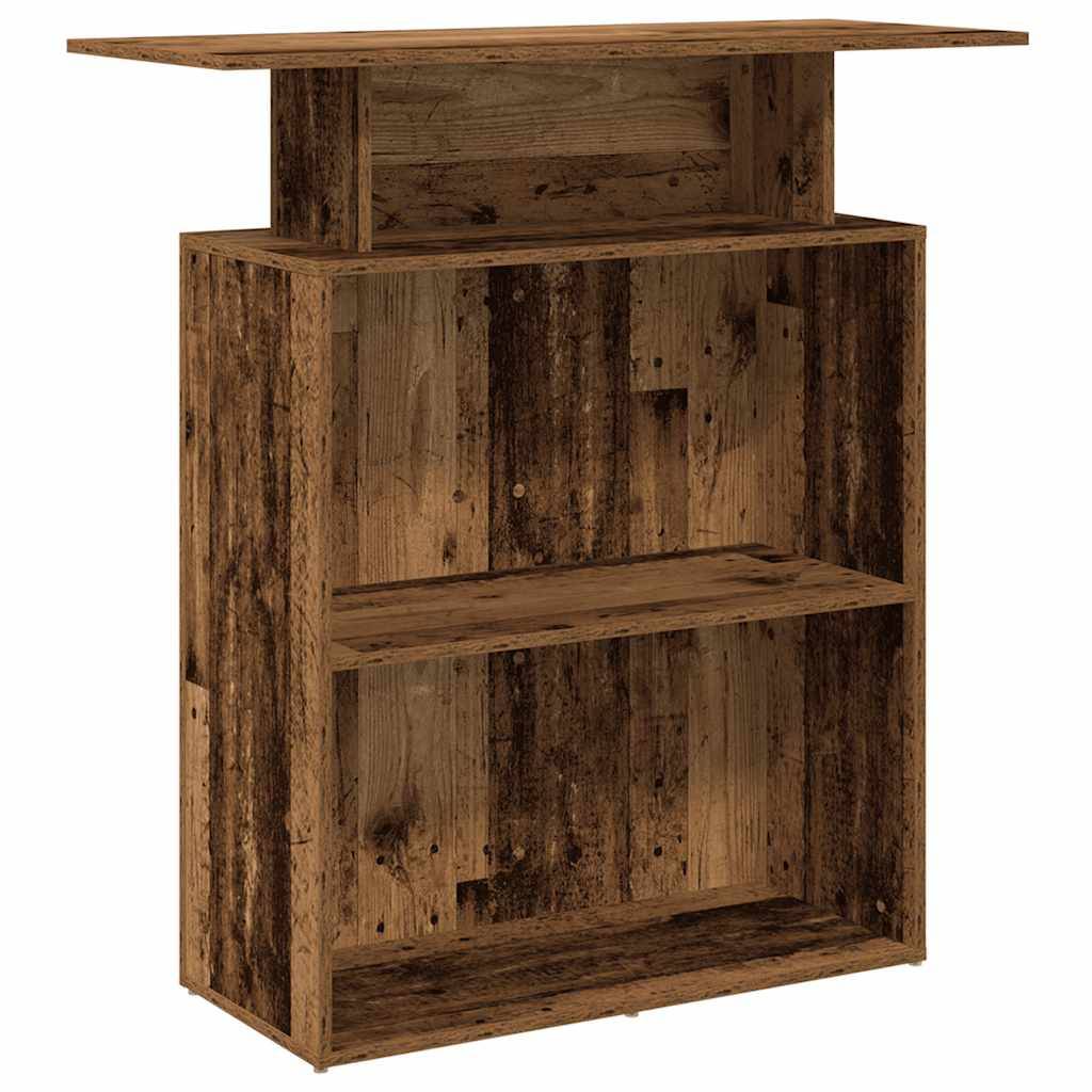 vidaXL Empfangstheke Altholz-Optik 100x40x104 cm Holzwerkstoff