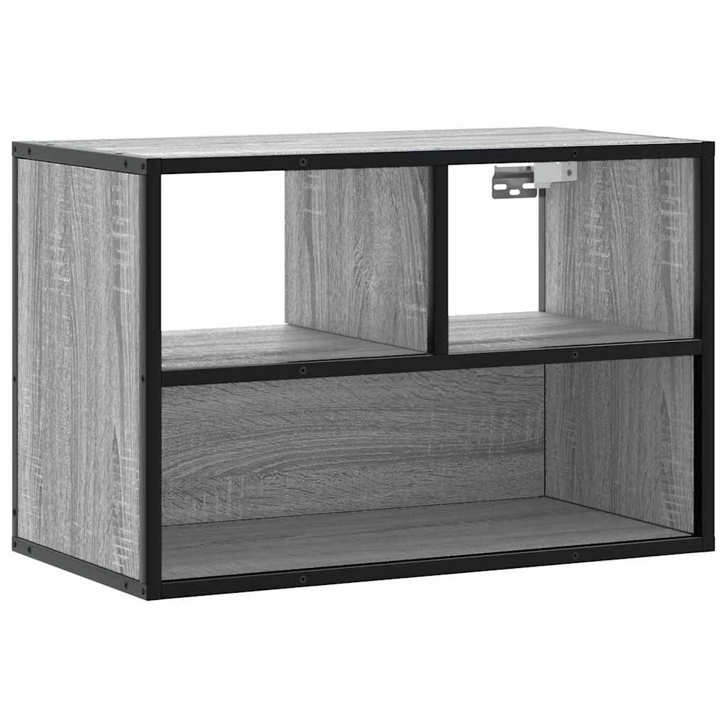 vidaXL TV-Schrank Grau Sonoma 60x31x39,5 cm Holzwerkstoff und Metall