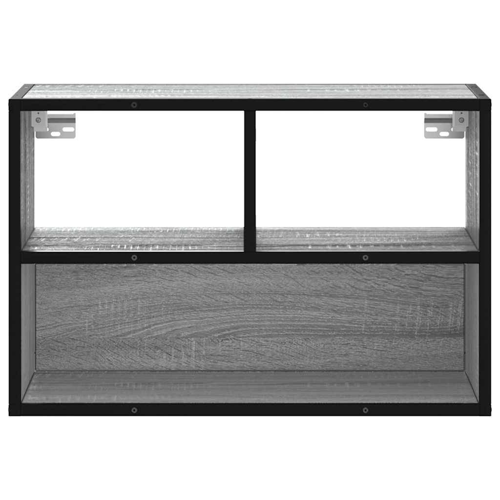 vidaXL TV-Schrank Grau Sonoma 60x31x39,5 cm Holzwerkstoff und Metall