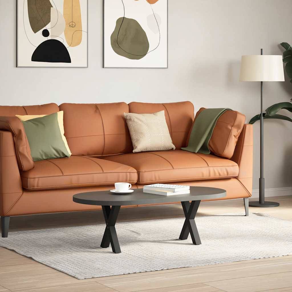 vidaXL Couchtischbeine X-Form 2 Stk. Schwarz 30x(30-31) cm Stahl
