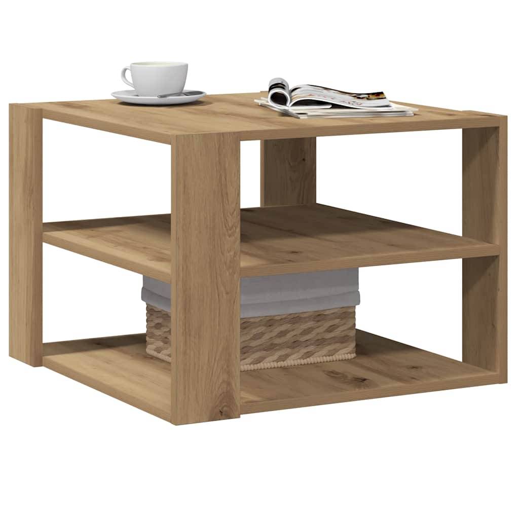 vidaXL Couchtisch Artisan-Eiche 58x58x40 cm Holzwerkstoff