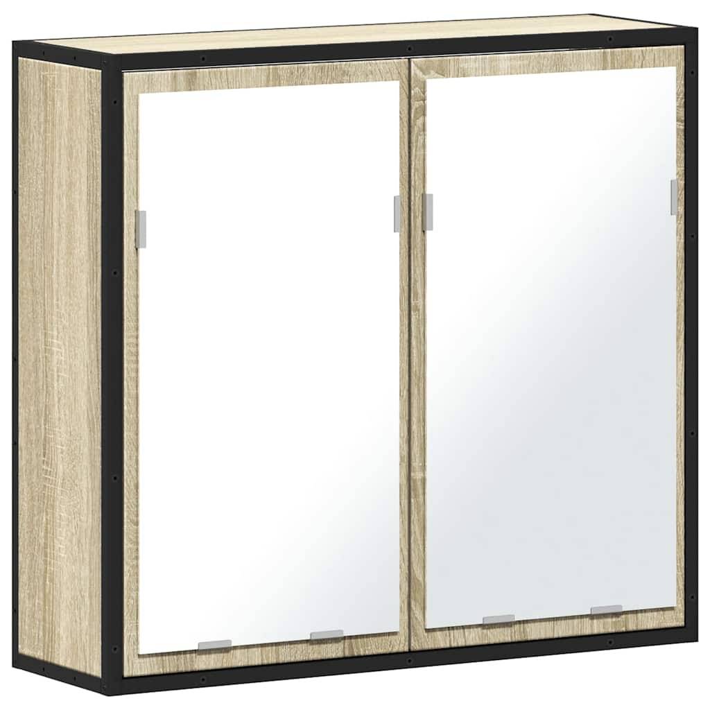 vidaXL Bad-Spiegelschrank Sonoma-Eiche 65x20x60 cm Holzwerkstoff