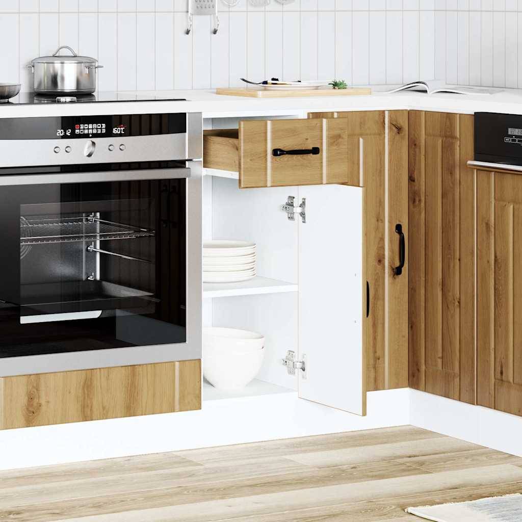 vidaXL Küchen-Unterschrank Lucca Artisan-Eiche Holzwerkstoff
