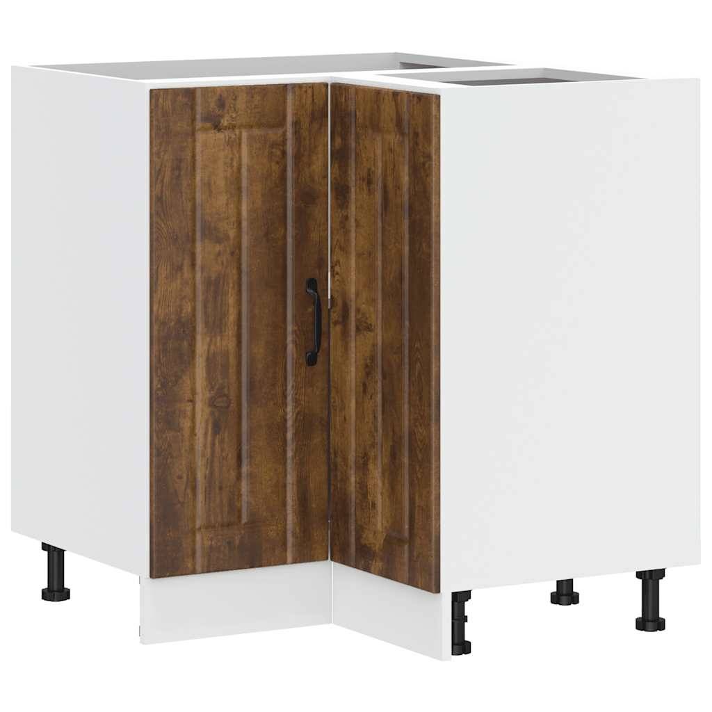 vidaXL Küchen-Eckunterschrank Lucca Räuchereiche Holzwerkstoff