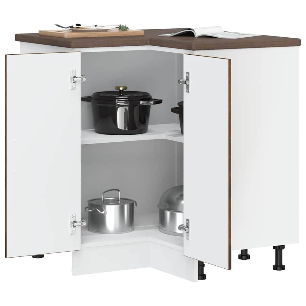 vidaXL Küchen-Eckunterschrank Lucca Räuchereiche Holzwerkstoff