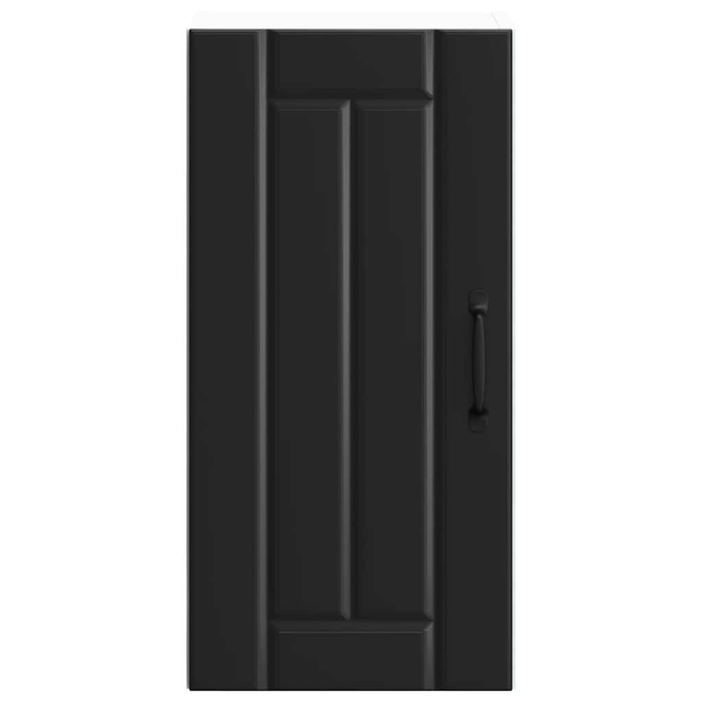 vidaXL Küchen-Hängeschrank Lucca Schwarz Holzwerkstoff
