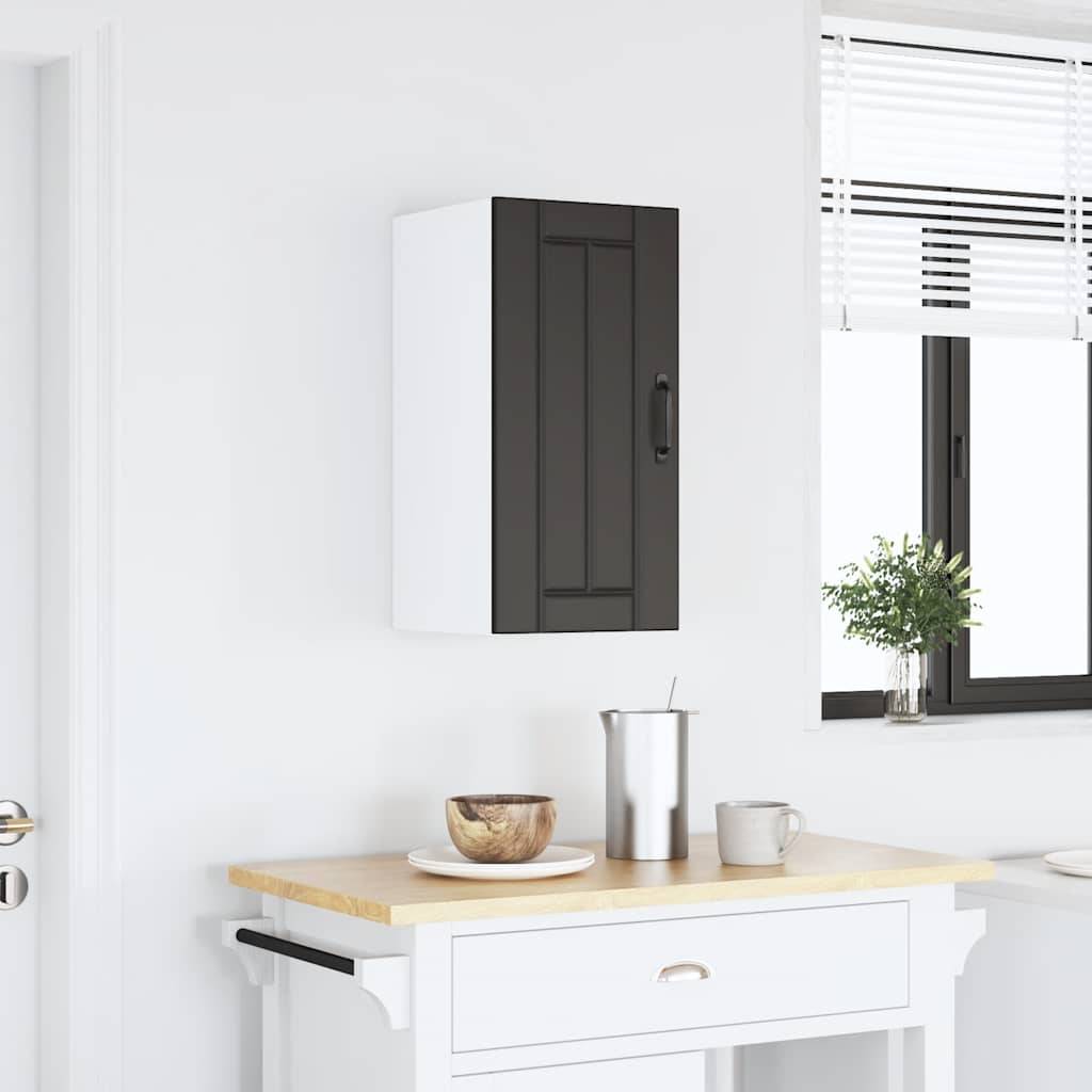 vidaXL Küchen-Hängeschrank Lucca Schwarz Holzwerkstoff
