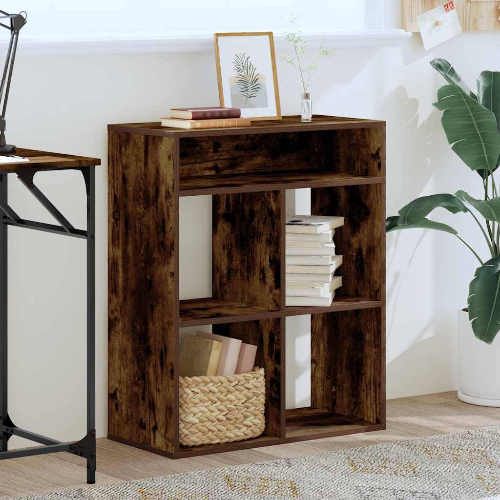 vidaXL Bücherregal Räuchereiche 66x31x80 cm Holzwerkstoff
